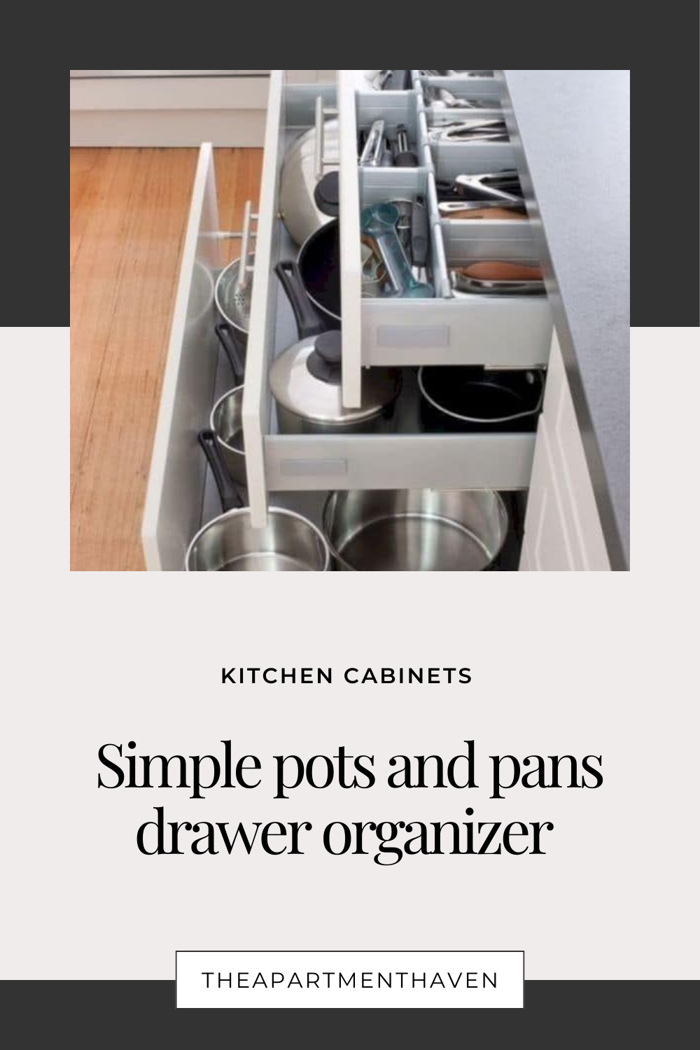 pots and pans drawer organizer